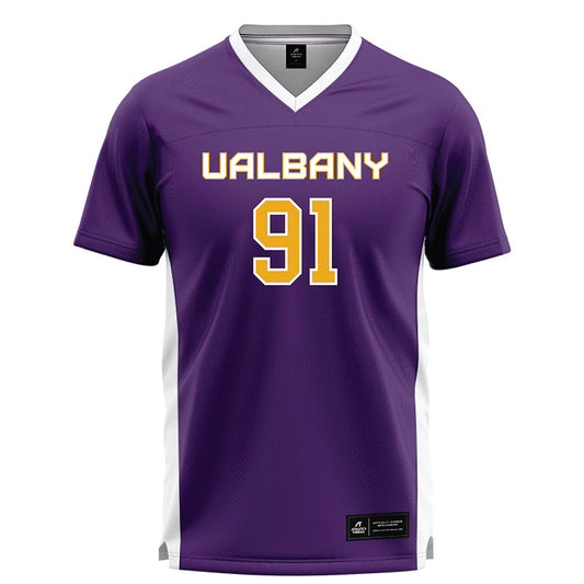 Albany - NCAA Men's Lacrosse : Jack Hadden - Purple Lacrosse Jersey -0