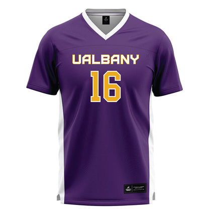 Albany - NCAA Men's Lacrosse : Brady smith - Purple Lacrosse Jersey -0