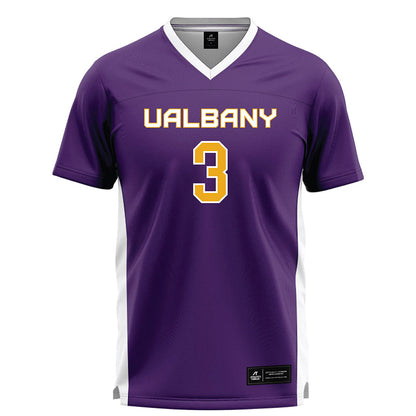 Albany - NCAA Men's Lacrosse : Landon Whitney - Purple Lacrosse Jersey -0