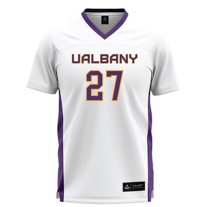 Albany - NCAA Women's Lacrosse : Zareena Sorho - White Lacrosse Jersey -0