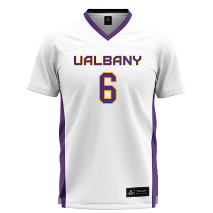 Albany - NCAA Women's Lacrosse : Mara Stanton - White Lacrosse Jersey -0