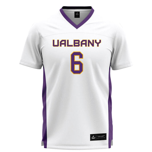 Albany - NCAA Women's Lacrosse : Mara Stanton - White Lacrosse Jersey -0
