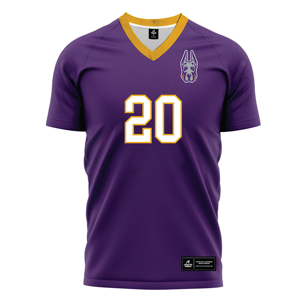 Albany - NCAA Women's Soccer : Madison Wisheart - Purple Soccer Jersey-0
