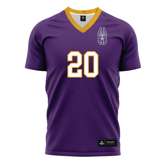 Albany - NCAA Women's Soccer : Madison Wisheart - Purple Soccer Jersey-0
