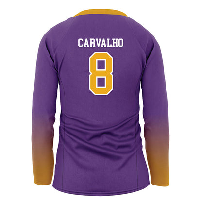 Albany - NCAA Women's Volleyball : Sthefany Carvalho - Purple Volleyball Jersey-1