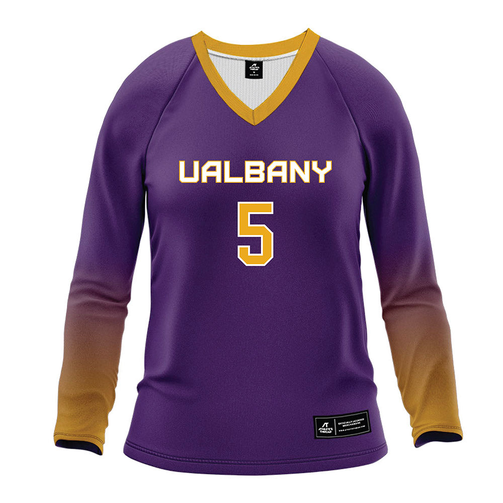 Albany - NCAA Women's Volleyball : Kiki Provatas - Purple Volleyball Jersey-0