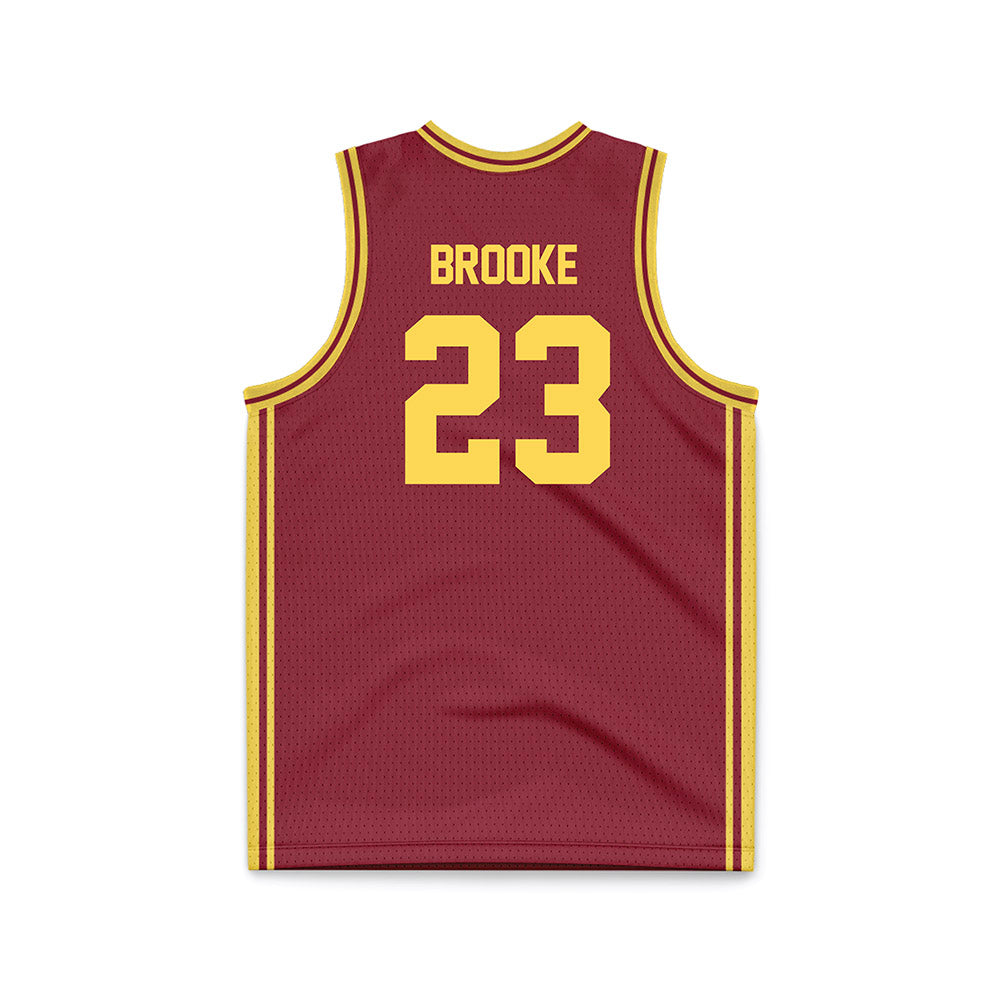 NSU - NCAA Men's Basketball : Devon Brooke - Maroon Basketball Jersey-1