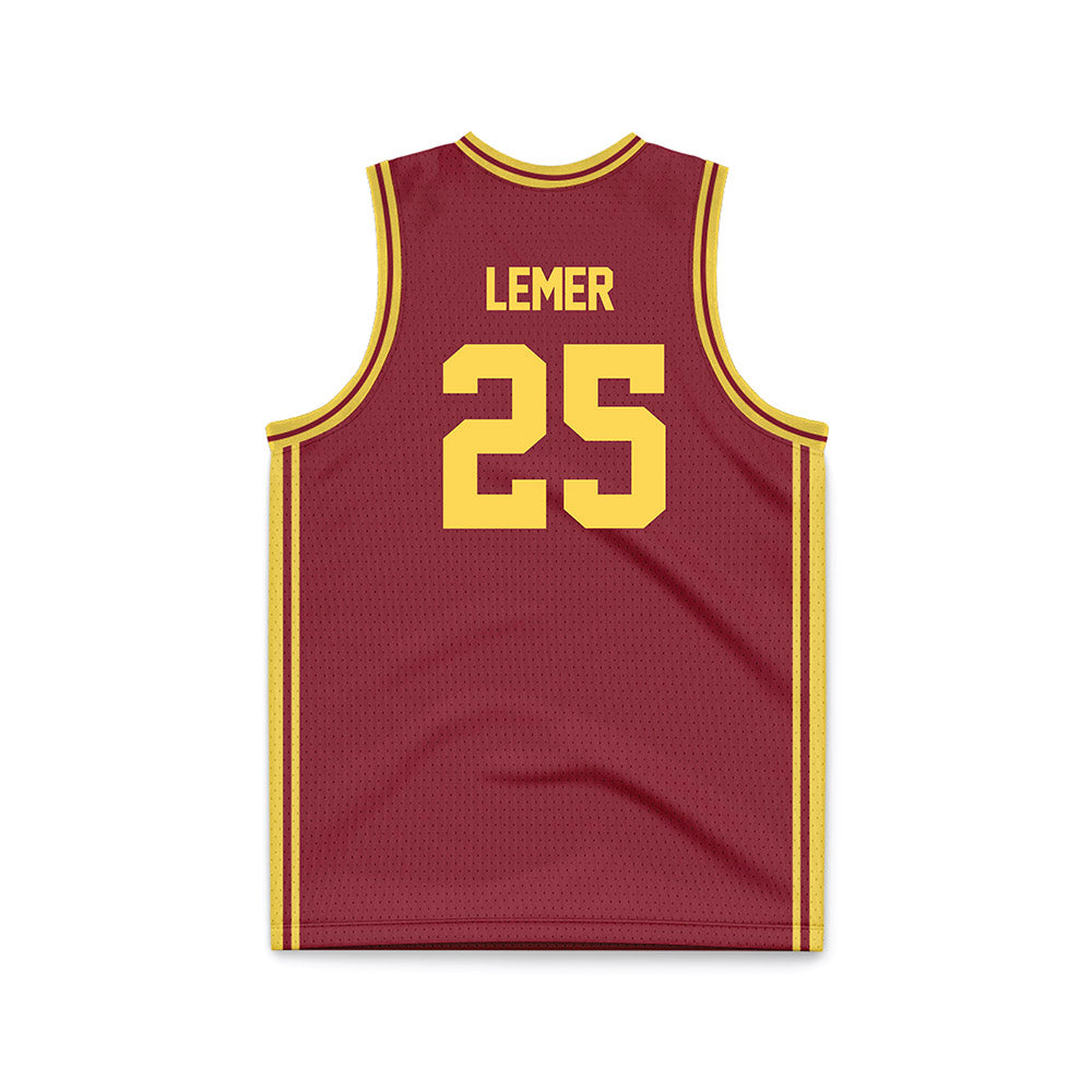 NSU - NCAA Men's Basketball : Parker Lemer - Maroon Basketball Jersey-1