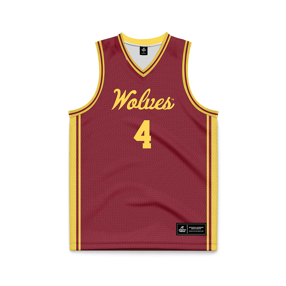 NSU - NCAA Men's Basketball : James Glenn - Maroon Basketball Jersey-0
