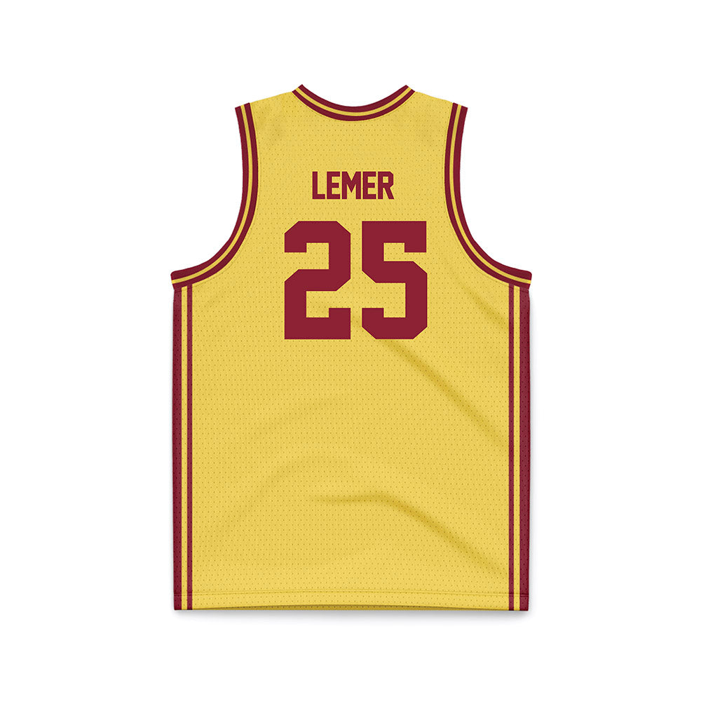 NSU - NCAA Men's Basketball : Parker Lemer - Gold Basketball Jersey-1