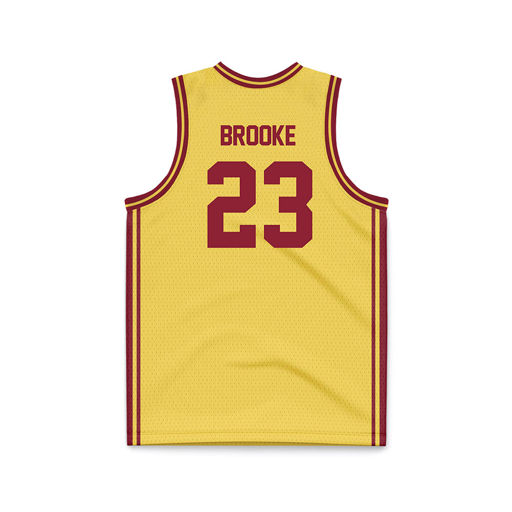 NSU - NCAA Men's Basketball : Devon Brooke - Gold Basketball Jersey-1