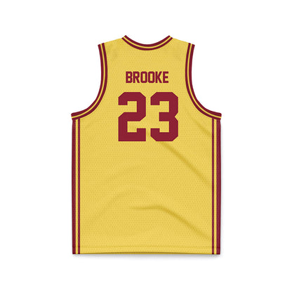 NSU - NCAA Men's Basketball : Devon Brooke - Gold Basketball Jersey-1