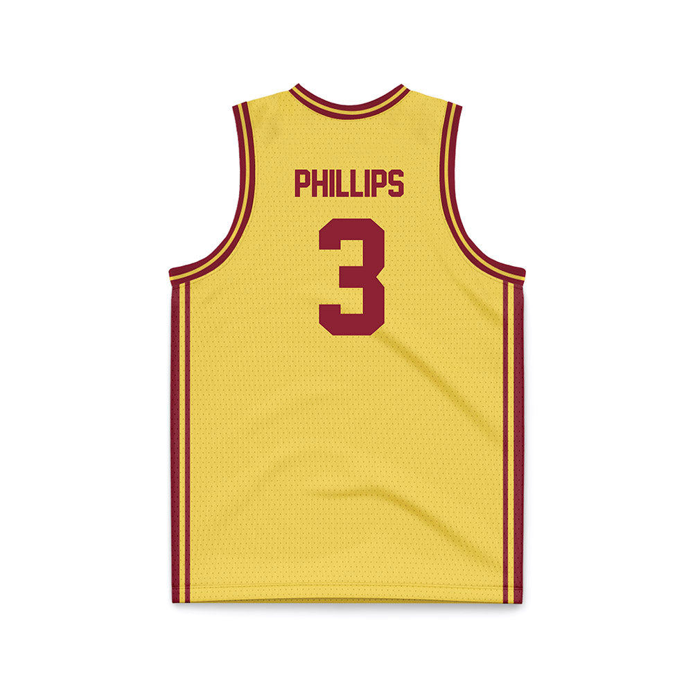 NSU - NCAA Men's Basketball : Brendan Phillips - Gold Basketball Jersey-1