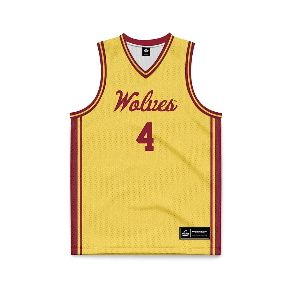 NSU - NCAA Men's Basketball : James Glenn - Gold Basketball Jersey-0