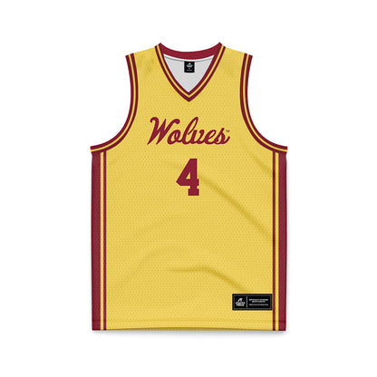 NSU - NCAA Men's Basketball : James Glenn - Gold Basketball Jersey-0