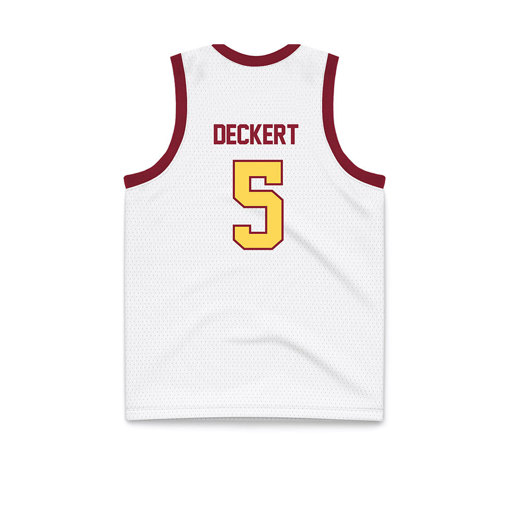 NSU - NCAA Women's Basketball : Kennedi Deckert - White Basketball Jersey-1