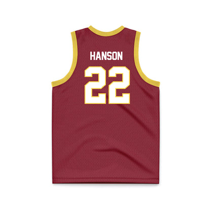 NSU - NCAA Women's Basketball : Ava Hanson - Maroon Basketball Jersey-1