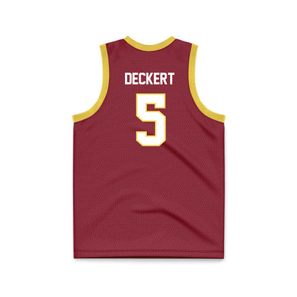 NSU - NCAA Women's Basketball : Kennedi Deckert - Maroon Basketball Jersey-1