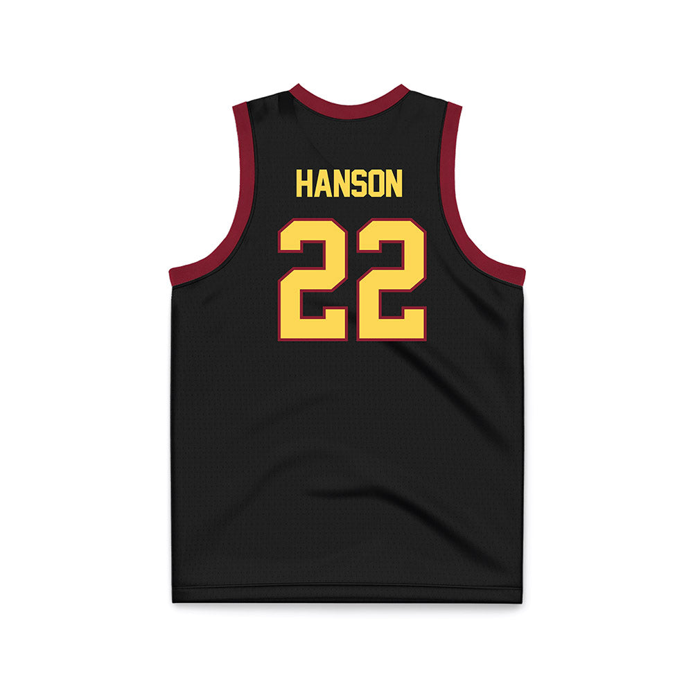 NSU - NCAA Women's Basketball : Ava Hanson - Black Basketball Jersey-1