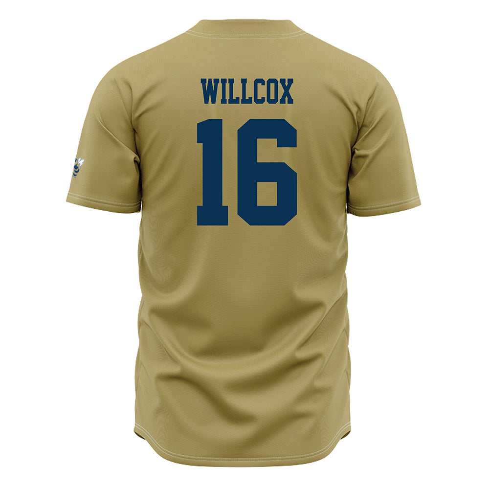 Georgia Tech - NCAA Baseball : Charlie Willcox - Gold Jersey-1