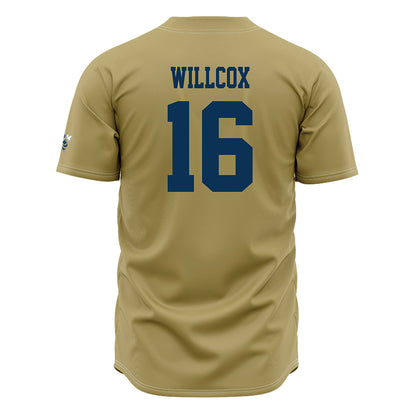 Georgia Tech - NCAA Baseball : Charlie Willcox - Gold Jersey-1