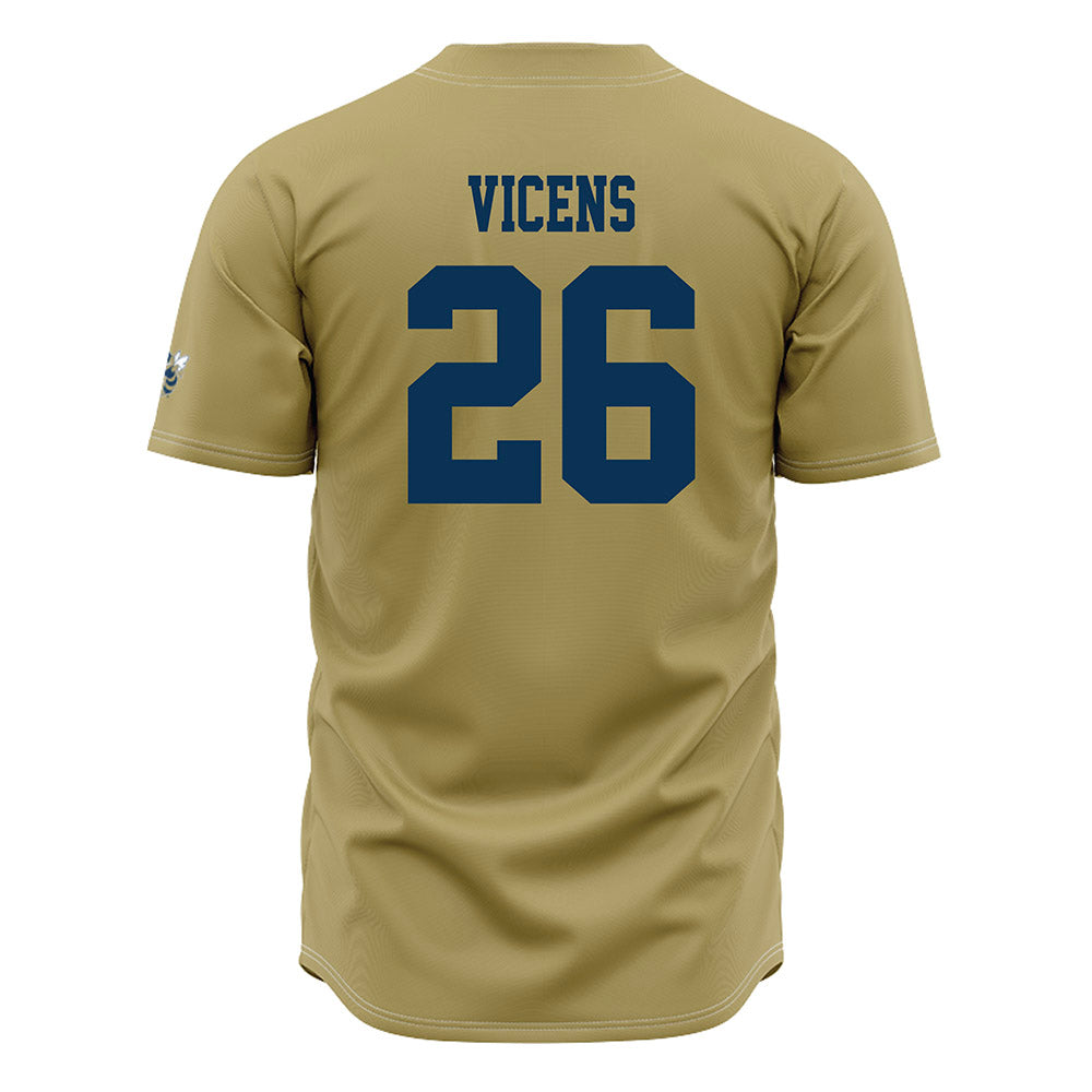 Georgia Tech - NCAA Baseball : Jamie Vicens - Gold Jersey-1