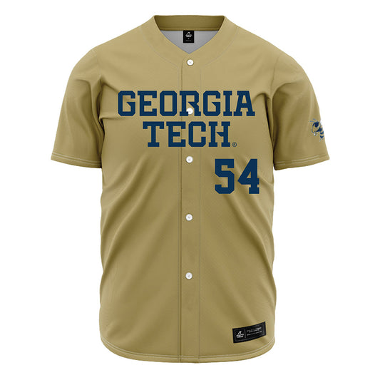 Georgia Tech - NCAA Baseball : Riley Hasenstab - Gold Jersey-0