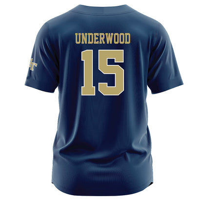 Georgia Tech - NCAA Baseball : Cooper Underwood - Navy Jersey-1