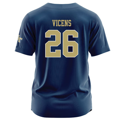 Georgia Tech - NCAA Baseball : Jamie Vicens - Navy Jersey-1