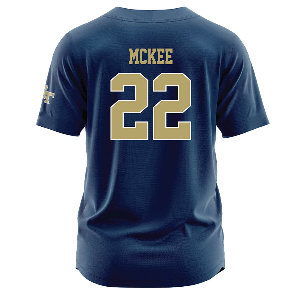 Georgia Tech - NCAA Baseball : Tate McKee - Navy Jersey-1