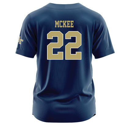 Georgia Tech - NCAA Baseball : Tate McKee - Navy Jersey-1