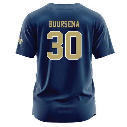 Georgia Tech - NCAA Baseball : Porter Buursema - Navy Jersey-1