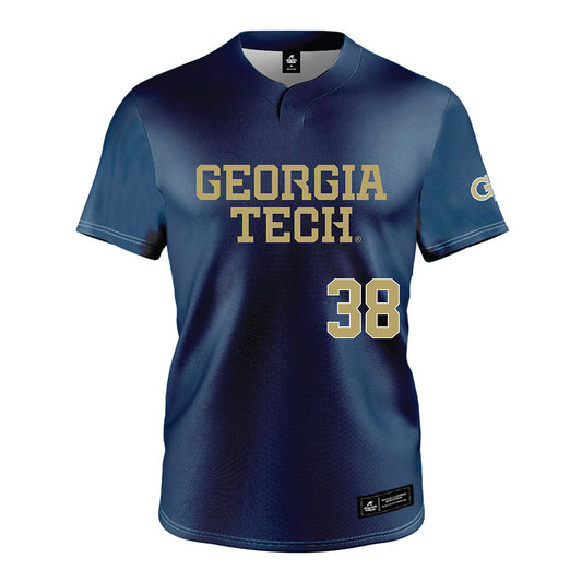 Georgia Tech - NCAA Baseball : Carson Ballard - Navy Jersey-0