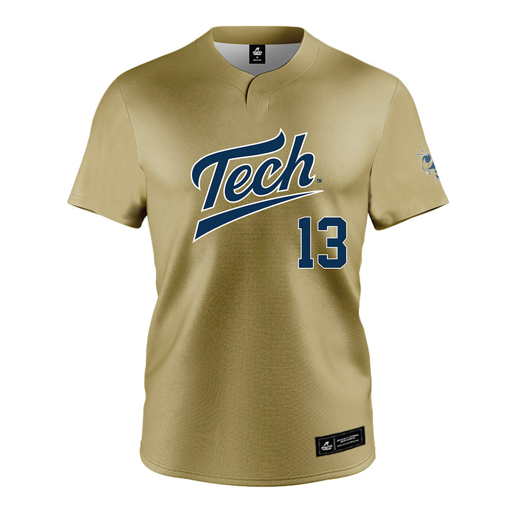Georgia Tech - NCAA Softball : Addison Leschber - Gold Jersey-0