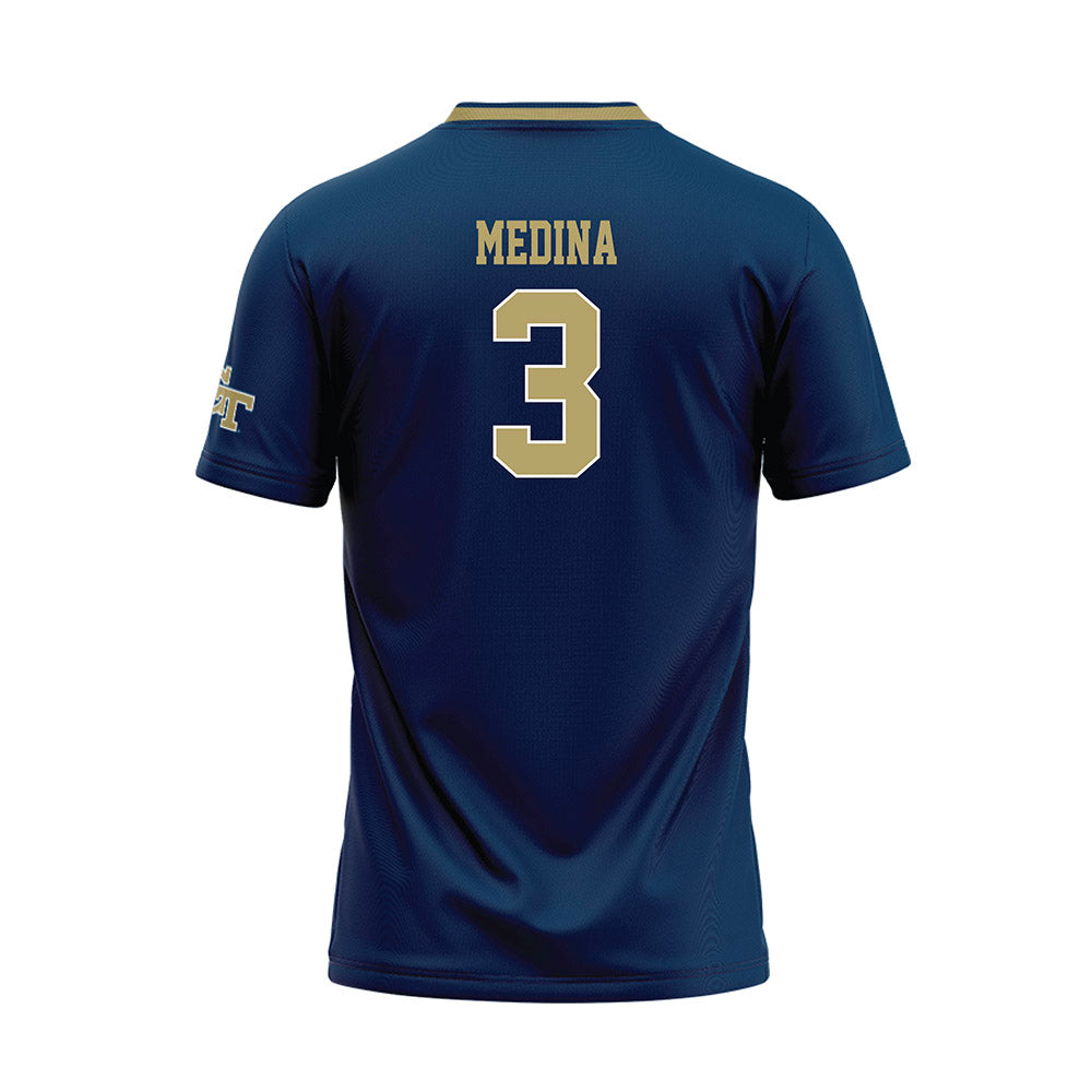 Georgia Tech - NCAA Softball : Holly Medina - Navy Baseball Jersey-1