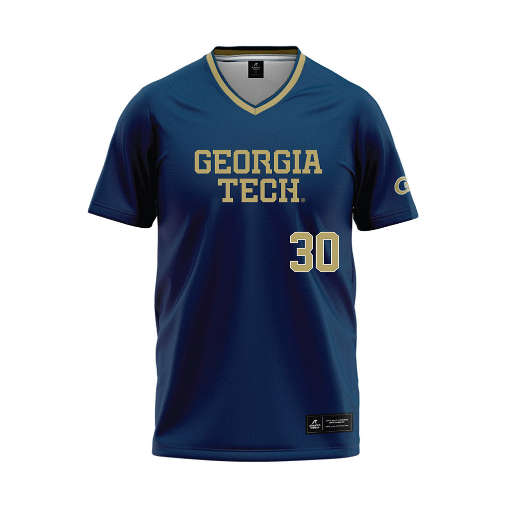 Georgia Tech - NCAA Softball : Madalyn Johnson - Navy Baseball Jersey-0