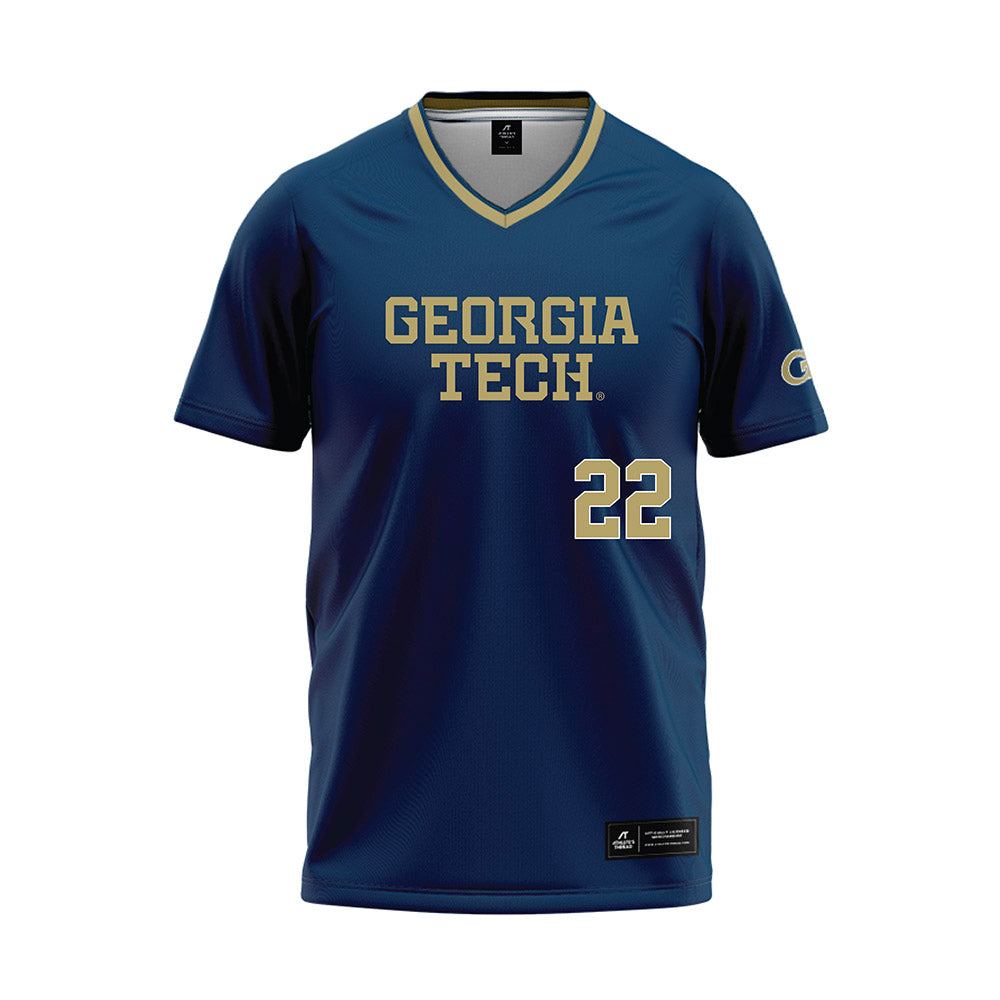 Georgia Tech - NCAA Softball : Reese Hunter - Navy Baseball Jersey-0