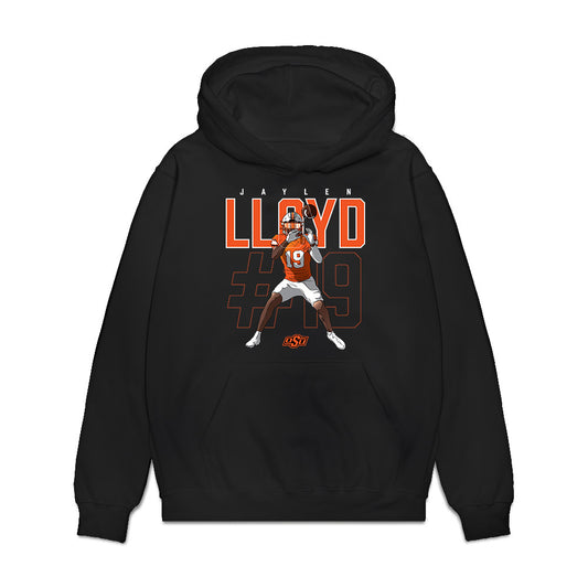 Oklahoma State - NCAA Football : Jaylen Lloyd - Premium Hooded Sweatshirt-0