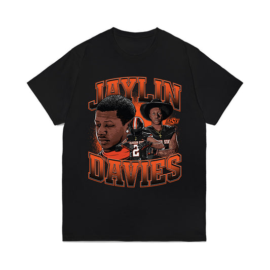 Oklahoma State - NCAA Football : Jaylin Davies - Caricature Comfort Colors T-Shirt-0