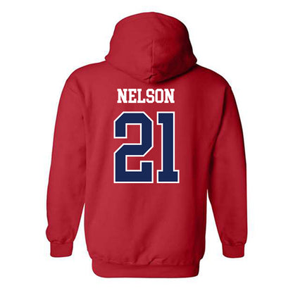 Arizona - NCAA Men's Basketball : Evan Nelson - Classic Shersey Hooded Sweatshirt-1