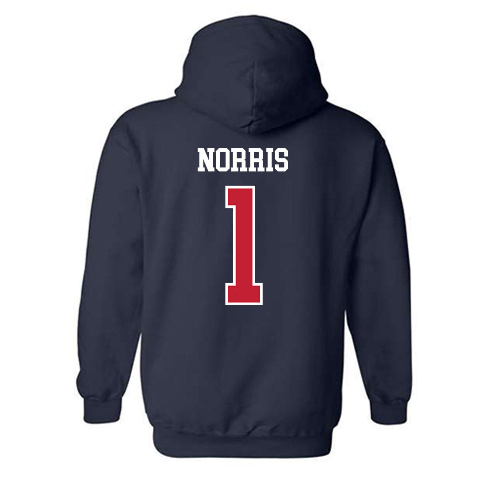 Arizona - NCAA Beach Volleyball : Leah Norris - Classic Shersey Hooded Sweatshirt-1