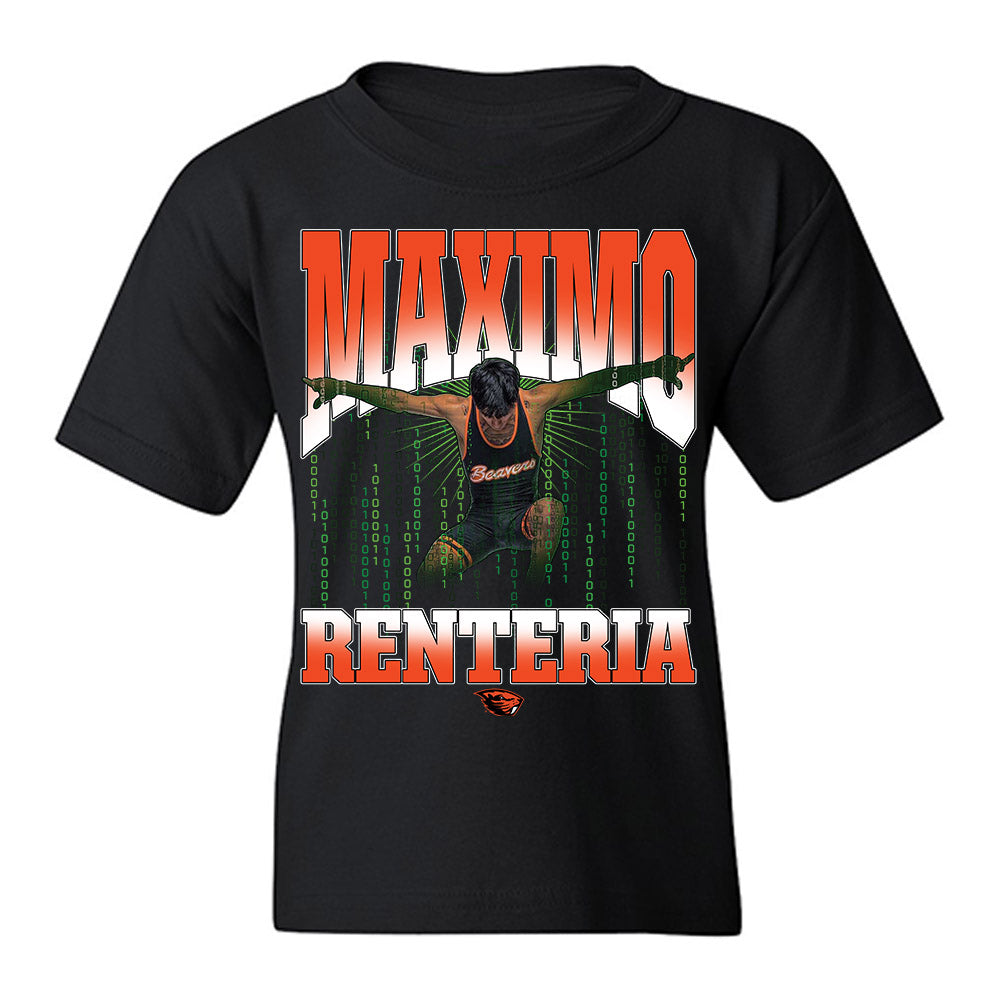 Oregon State - NCAA Wrestling : Maximo Renteria - Collage Youth T-Shirt-0
