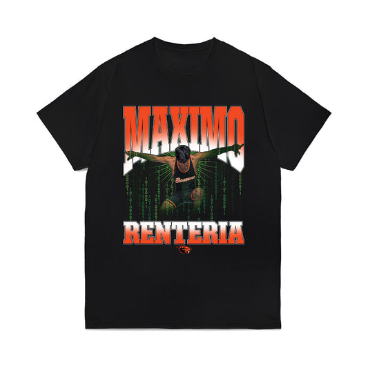 Oregon State - NCAA Wrestling : Maximo Renteria - Collage Comfort Colors T-Shirt-0