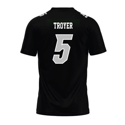 Delaware - NCAA Football : Austin Troyer - Black Premium Football Jersey-1