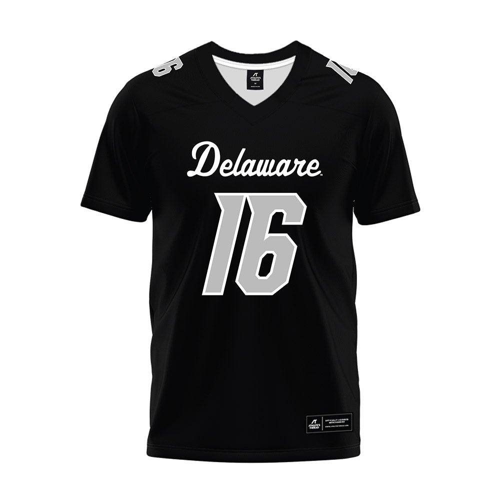 Delaware - NCAA Football : Noah Jefferson - Black Premium Football Jersey-0