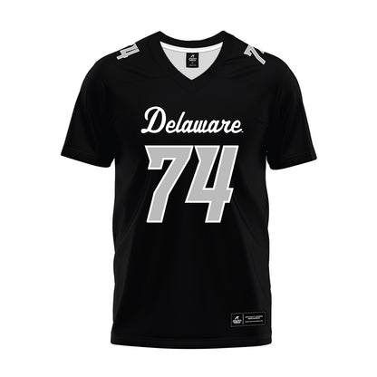 Delaware - NCAA Football : Tyler Burnham - Black Premium Football Jersey-0