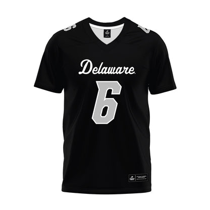 Delaware - NCAA Football : Kshawn Cox - Black Premium Football Jersey-0