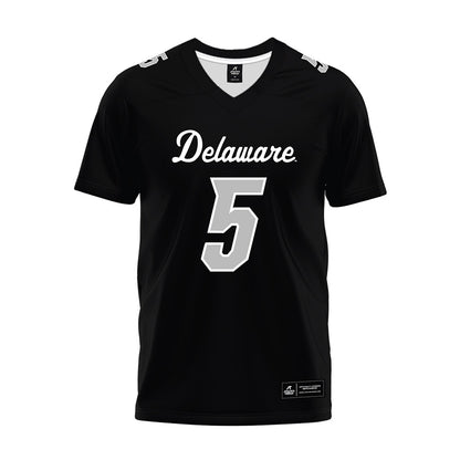 Delaware - NCAA Football : Austin Troyer - Black Premium Football Jersey-0
