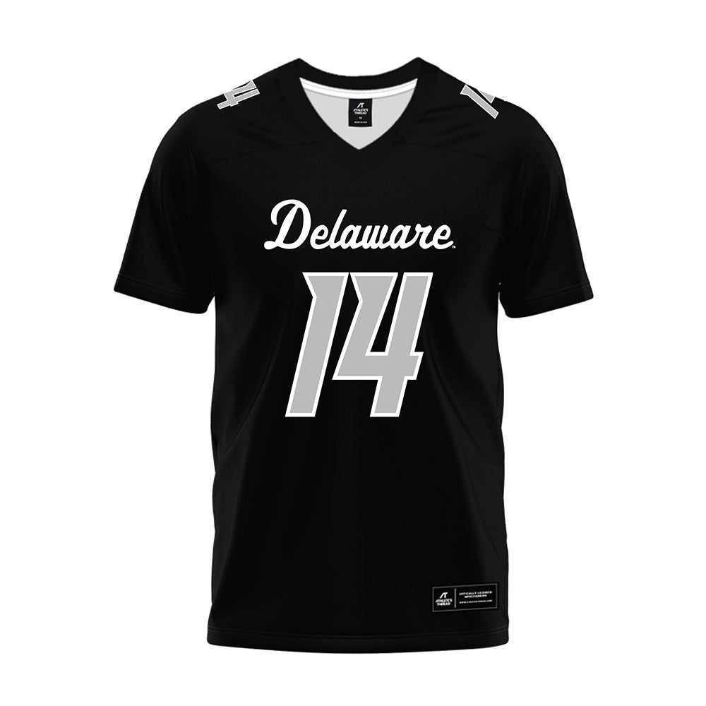 Delaware - NCAA Football : James Steel - Black Premium Football Jersey-0