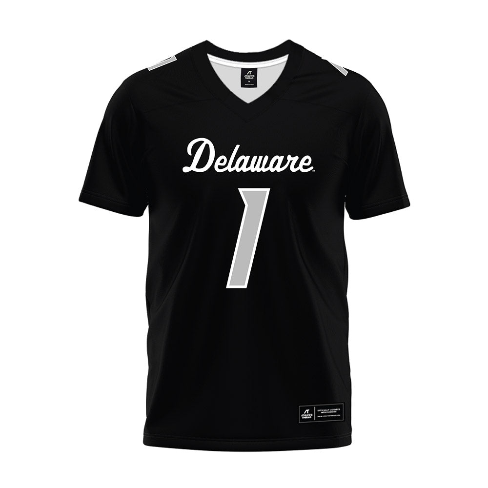 Delaware - NCAA Football : Nathan Evans - Black Premium Football Jersey-0